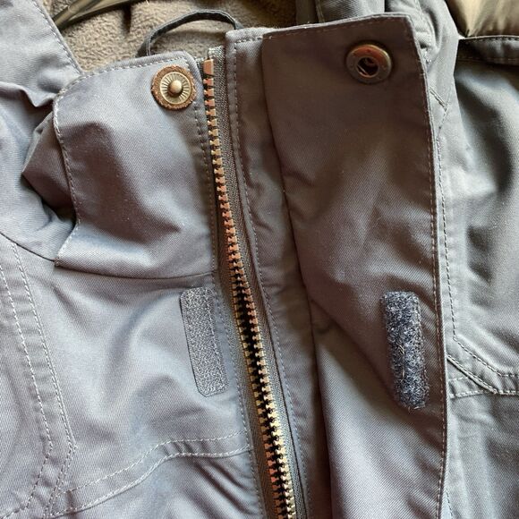 Eddie Bauer Jacket Men's Medium Blue zip-up Weather Edge shell lined snow hood - Picture 6 of 13